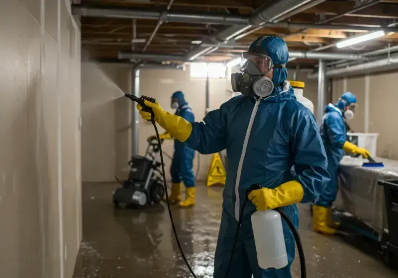 Basement Sanitization and Antimicrobial Treatment process in Minerva, OH